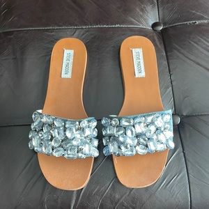 Steve Madden crystal Slides